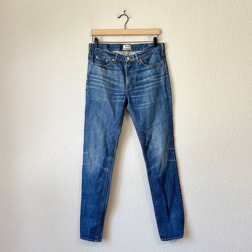 ACNE STUDIOS Boy New Medium Jeans Blue Slim Straight Denim Work